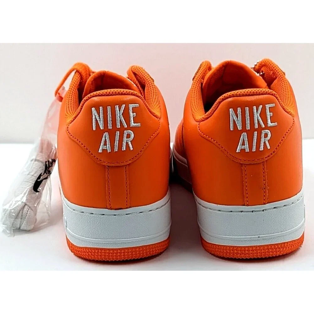 NIB Nike Men's Air Force 1 Low Retro Jewel FJ1044-800 Orange